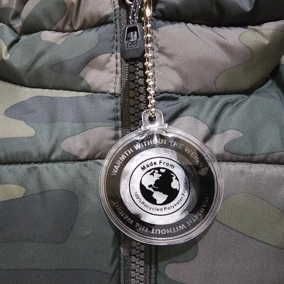 Swiss Tech Mens Puffer Vest Performance Gear Size L, XL, 2XL Green Camo Full Zip - Picture 3 of 9